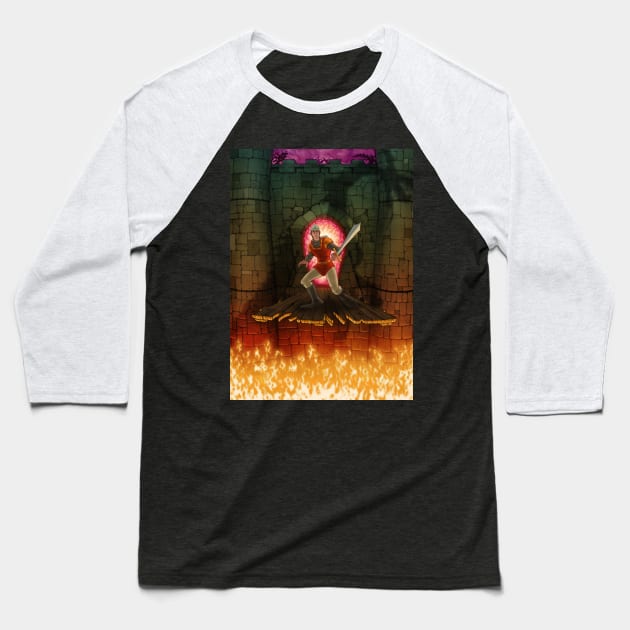 Dragon's Lair Baseball T-Shirt by adammcdaniel